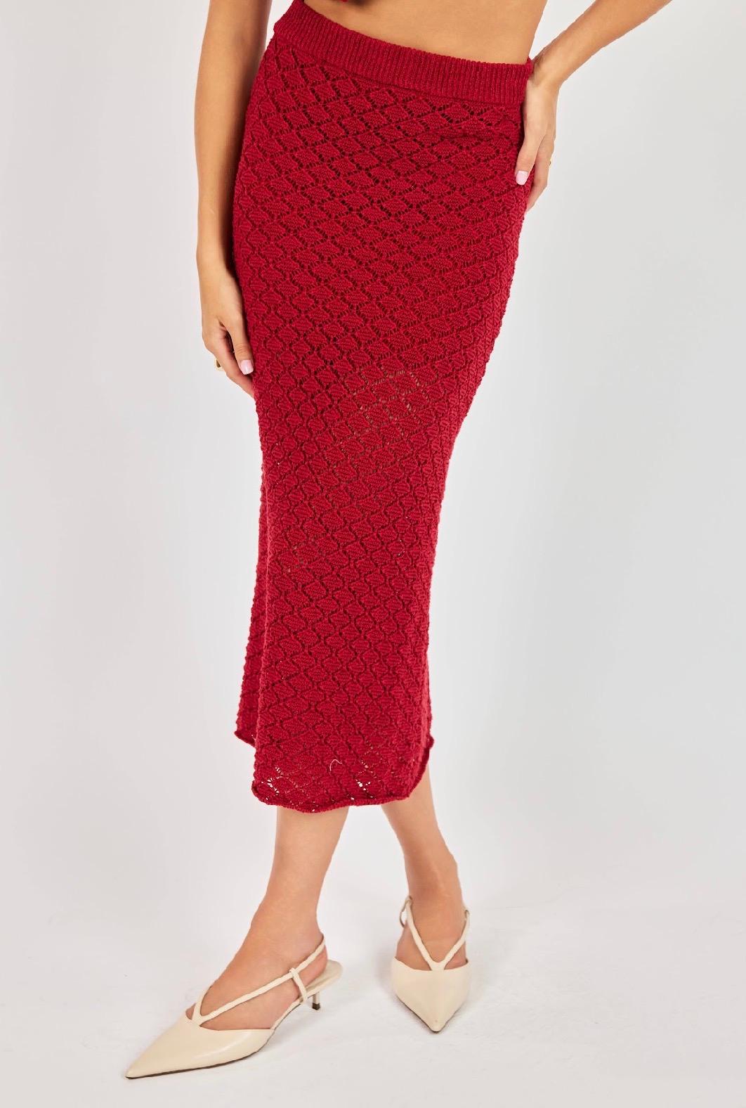Sadie & Sage Venus Knit Midi Skirt