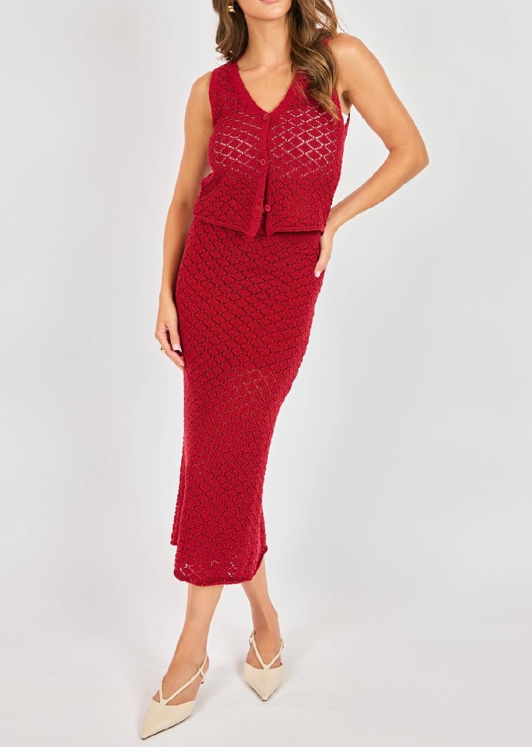 Sadie & Sage Venus Knit Midi Skirt