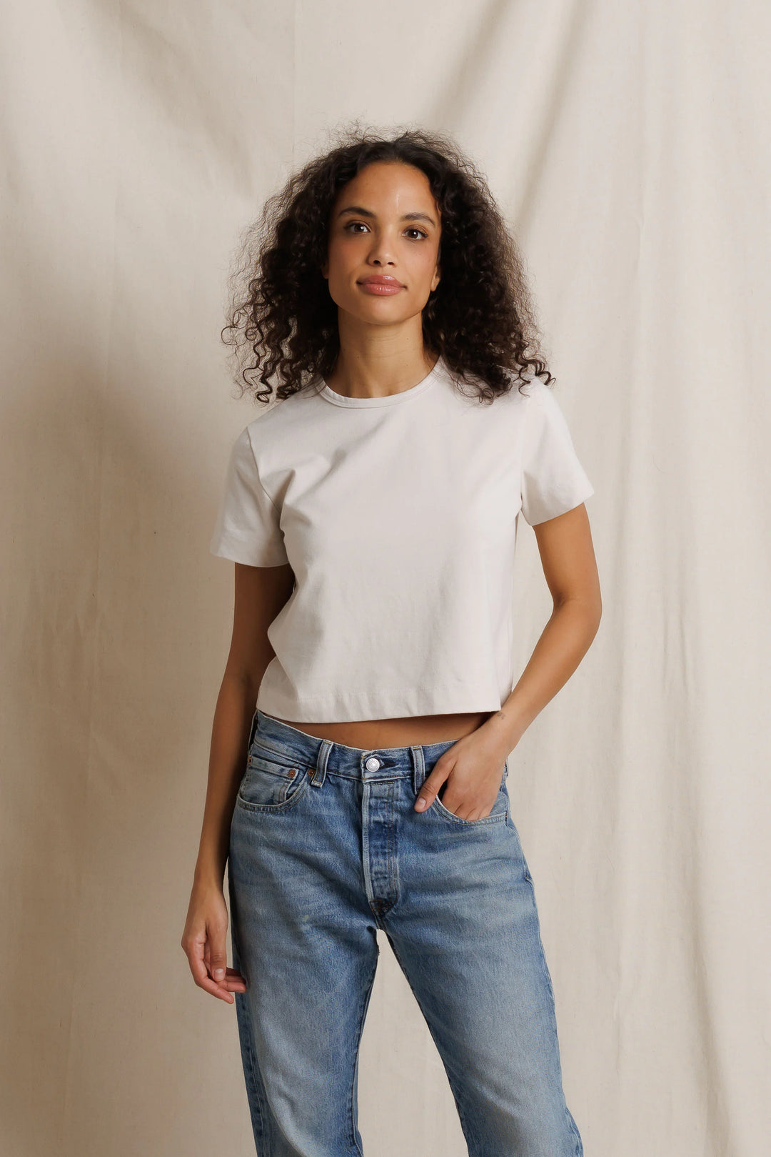perfectwhitetee Sage Tee Whitecap Grey
