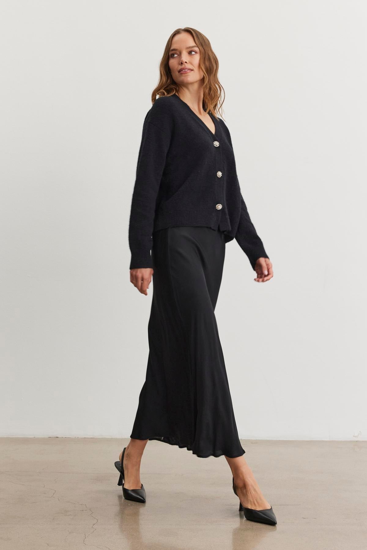 Velvet by Graham &amp; Spencer Cadence Satin Maxi Skirt
