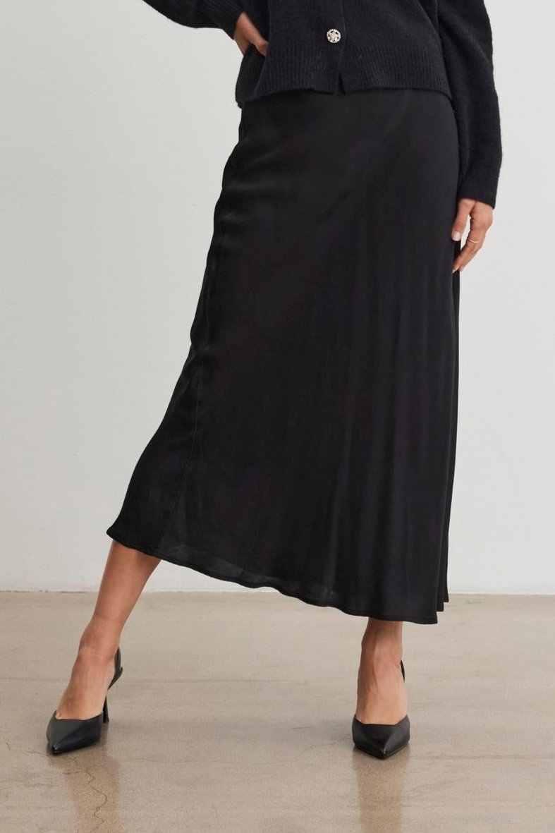 Velvet by Graham &amp; Spencer Cadence Satin Maxi Skirt
