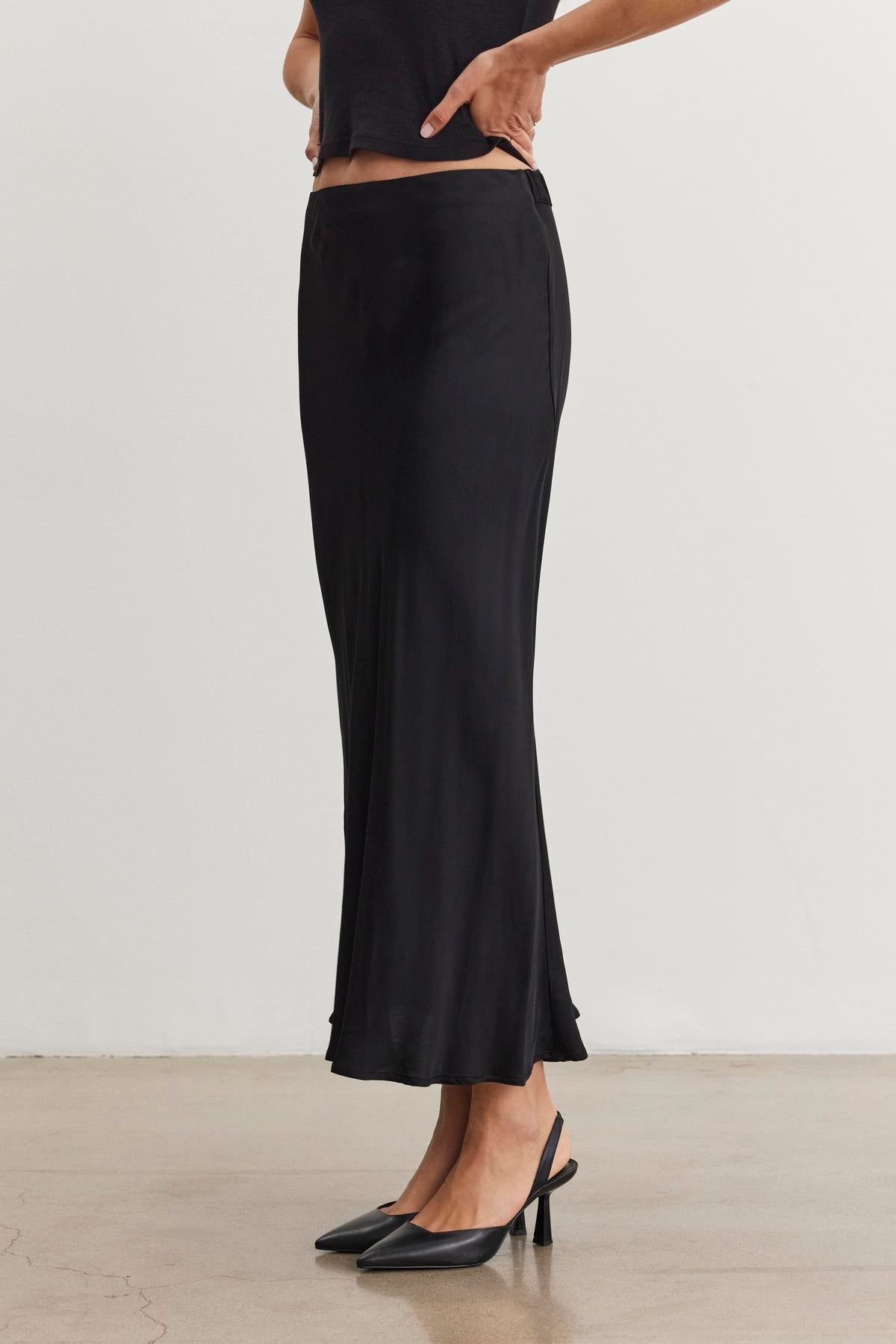 Velvet by Graham &amp; Spencer Cadence Satin Maxi Skirt