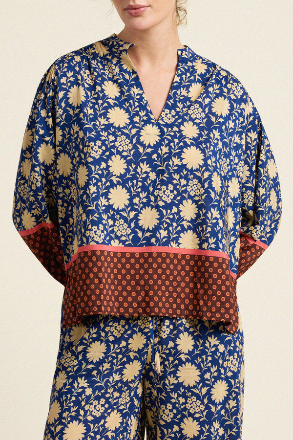 Birds of Paradis by Trovata Bailey Shirt in Shadowfield