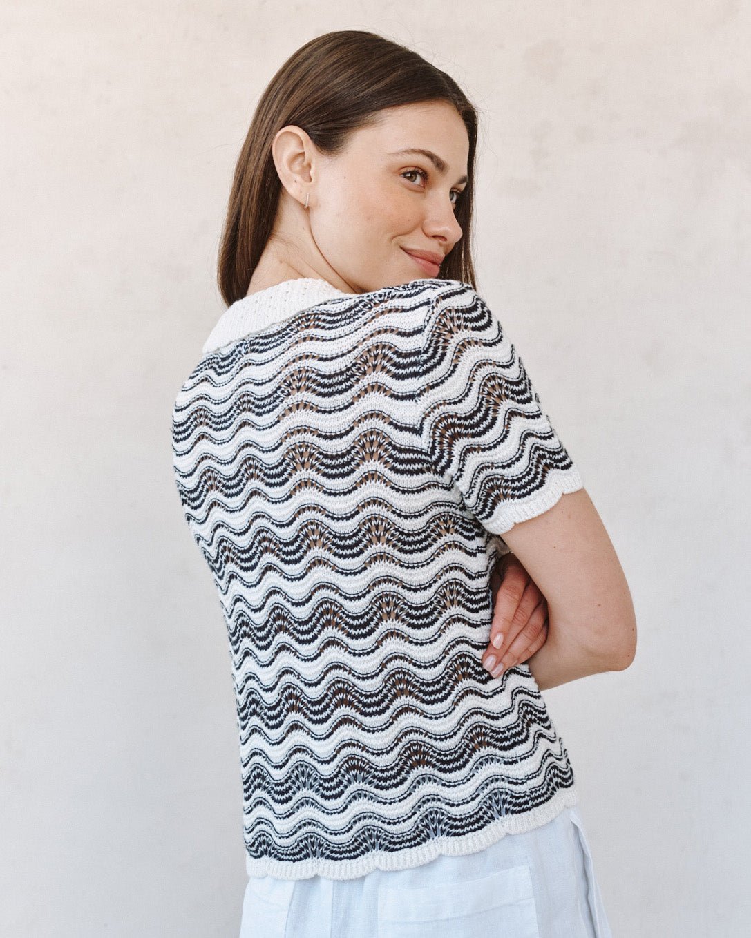 Bella Dahl Short Sleeve Collar Sweater