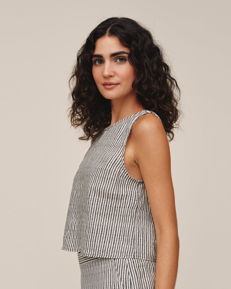 Bella Dahl Sleeveless Boat Neck Split Back