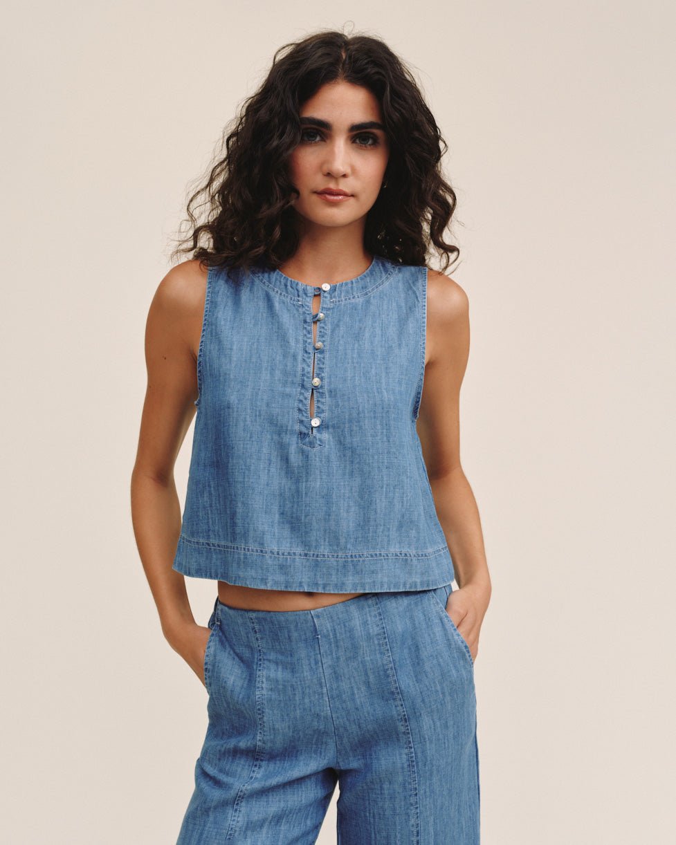 Bella Dahl Sleeveless Placket Pullover