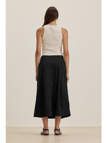 Velvet by Graham &amp; Spencer Lilian Pleated Denim Skirt