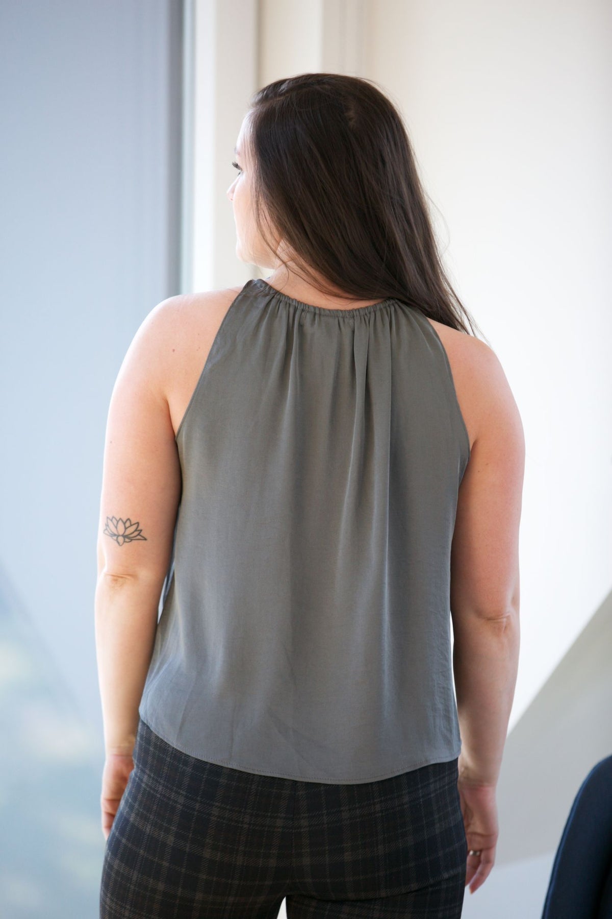 NYLAND Tess High Neck Tank Medium Grey