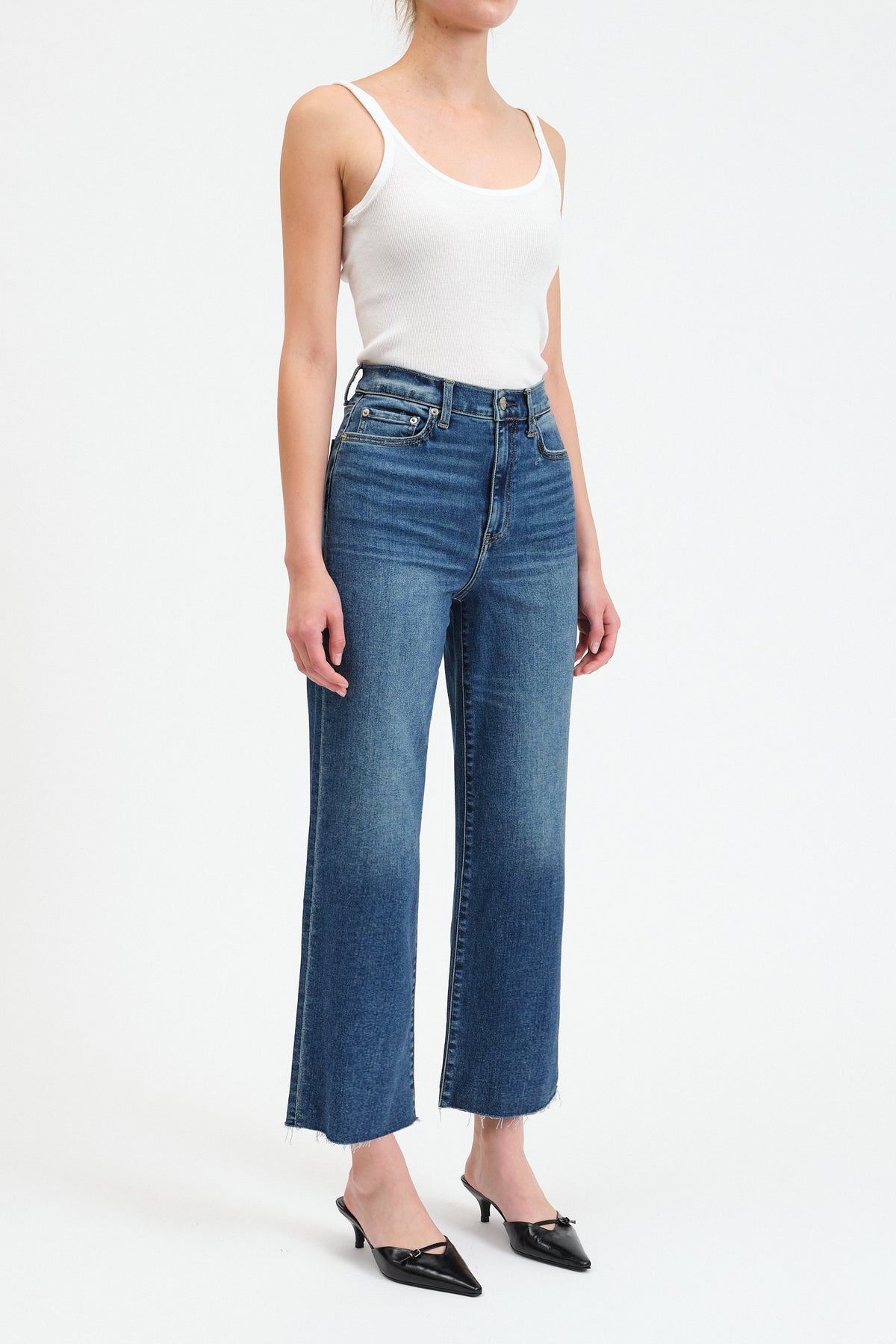 Daze Denim Pleaser High Rise Wide Ankle in Uptown