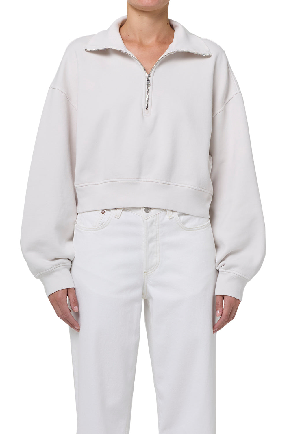 AGOLDE Bethan Quarter Zip Sweatshirt Wired