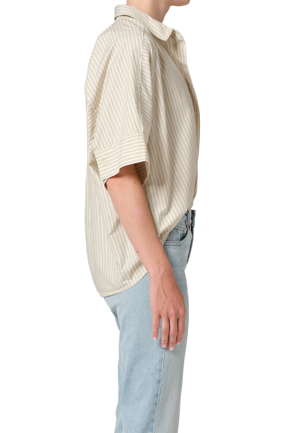Citizens of Humanity Claire Origami Shirt in Ciro Stripe