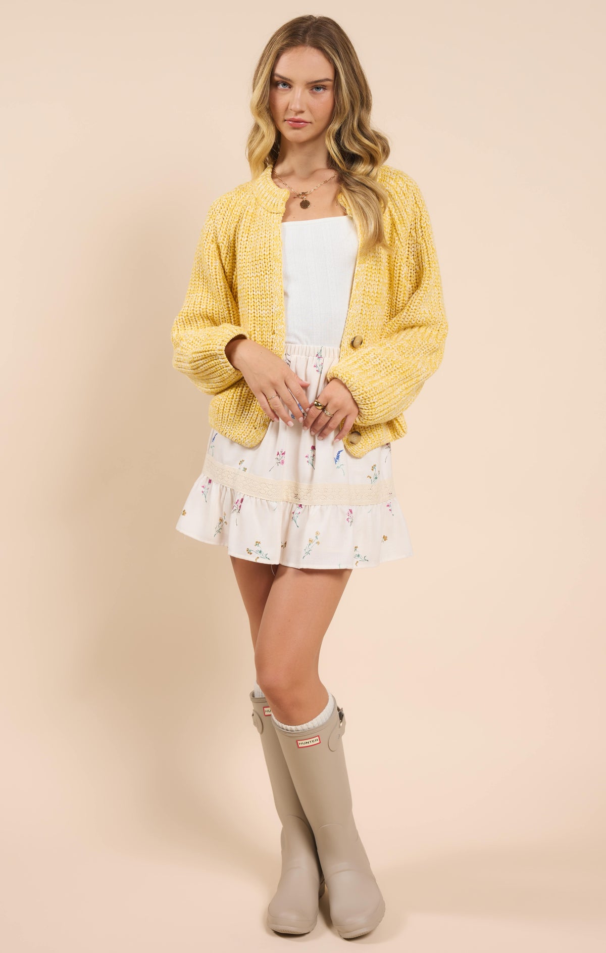 Sadie &amp; Sage Sunroof Half Buttoned Cardigan