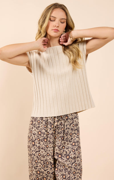 Sadie &amp; Sage Rider Sleeveless Sweater with Back Buttons
