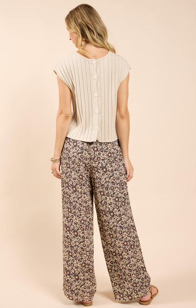Sadie &amp; Sage Rider Sleeveless Sweater with Back Buttons