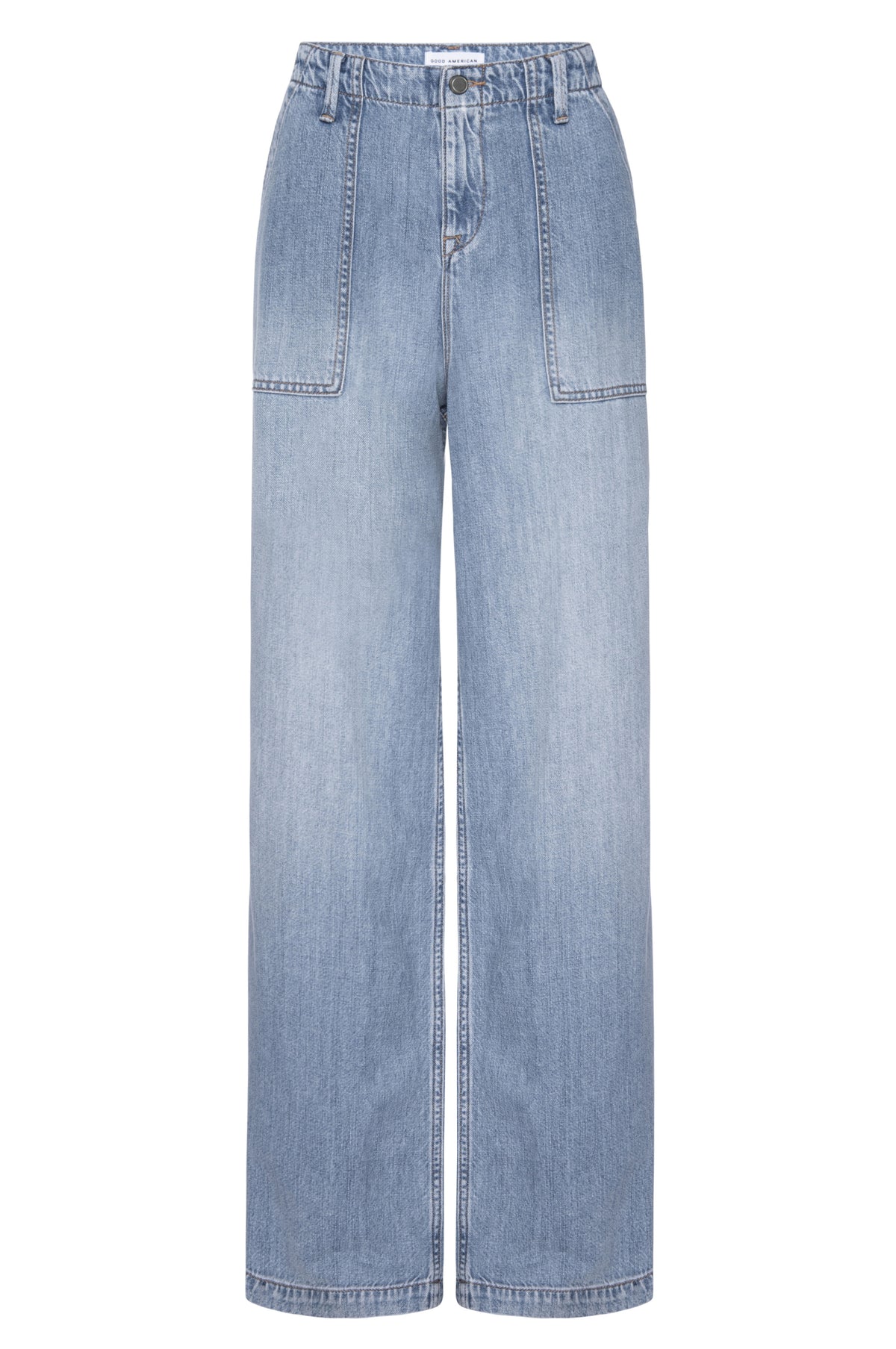 Good American Lite Linen Denim Pants in Indigo786