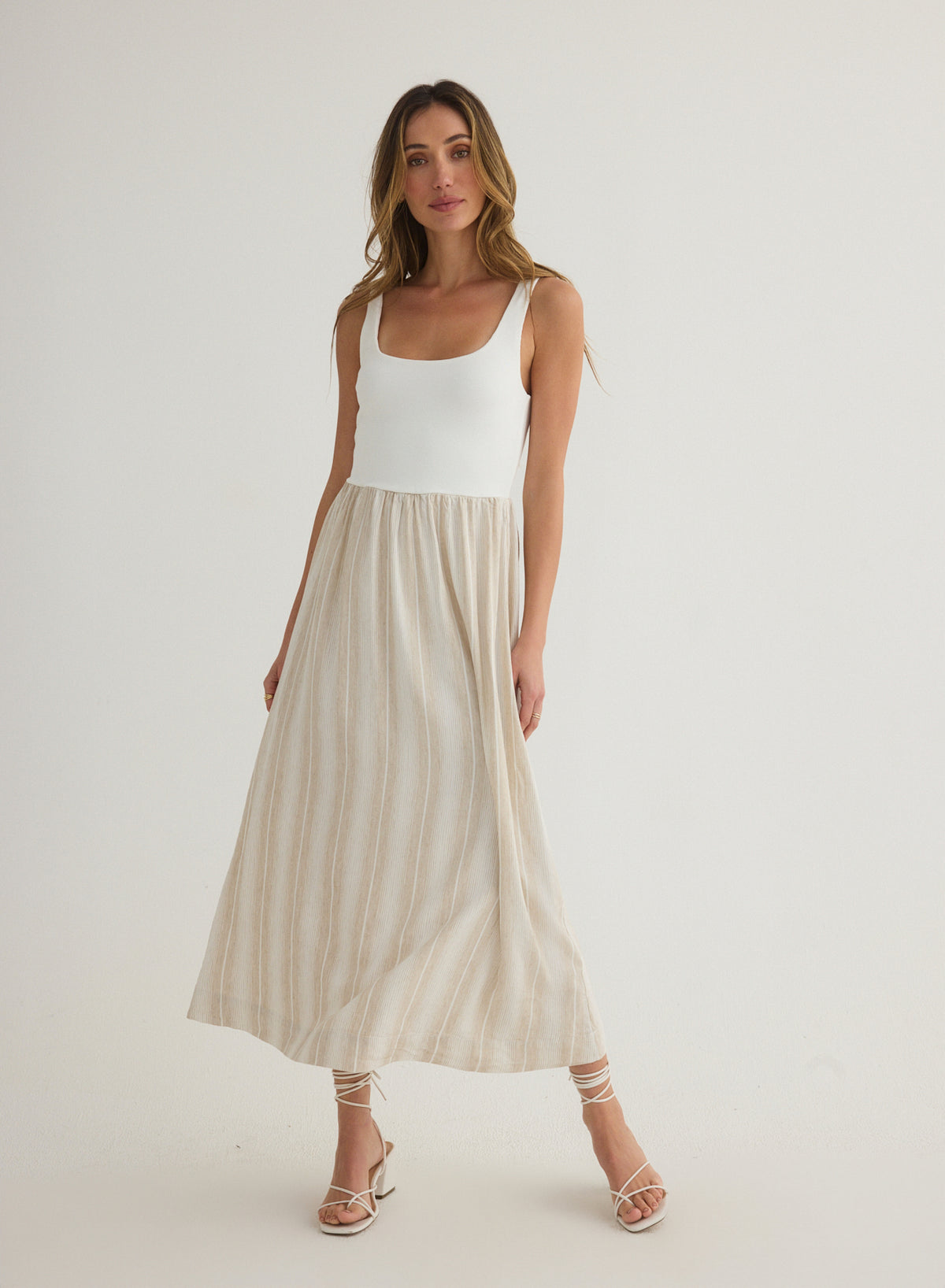 Bella Dahl Sleeveless Knit Combo Dress