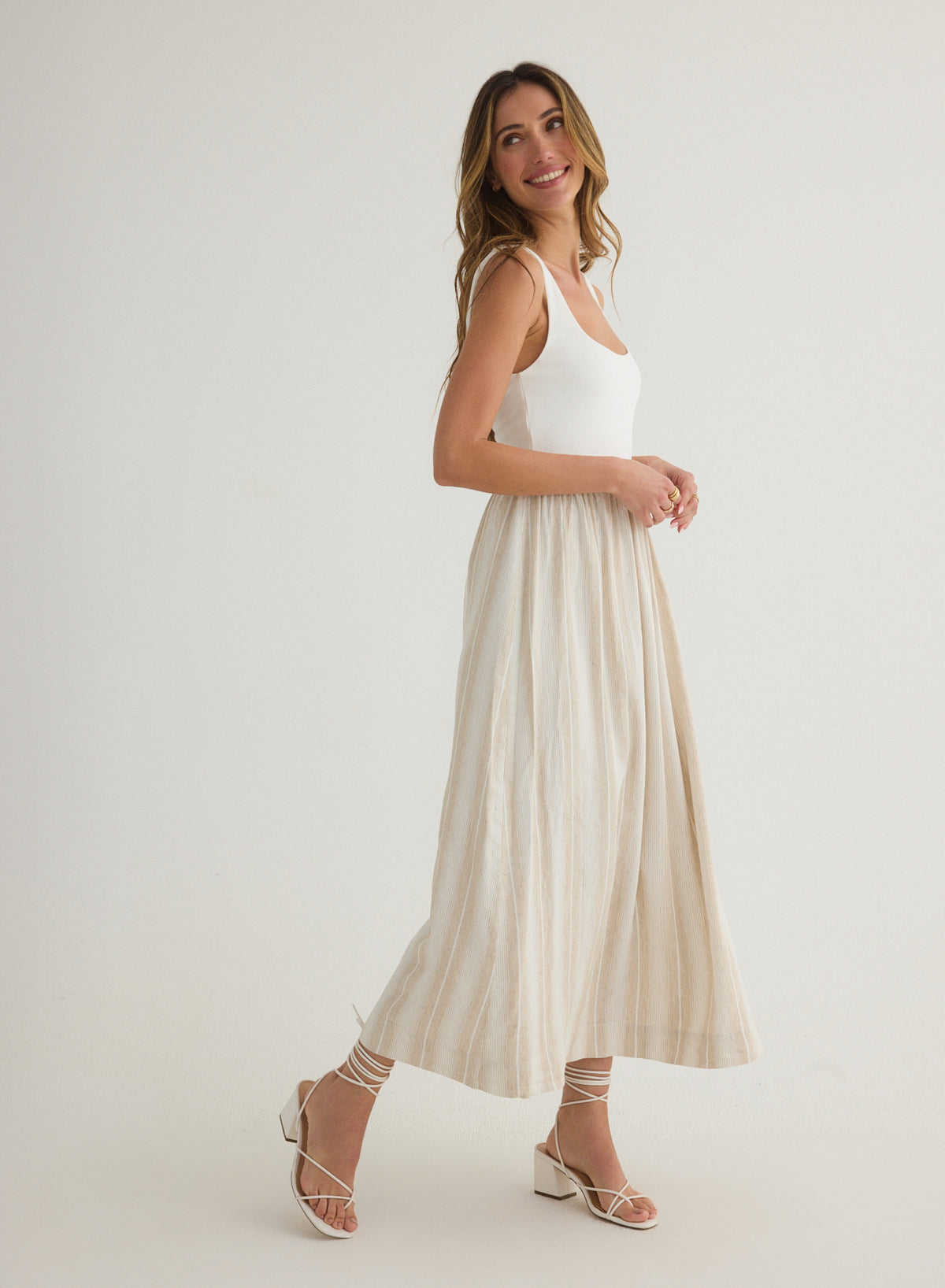 Bella Dahl Sleeveless Knit Combo Dress