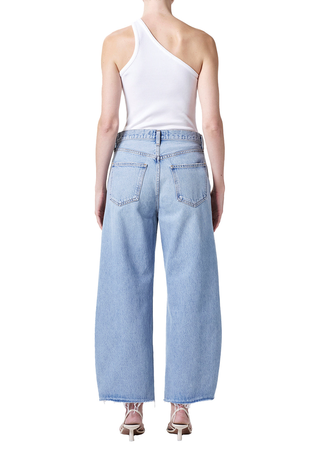 AGOLDE Low Curve Fray Jean in Force