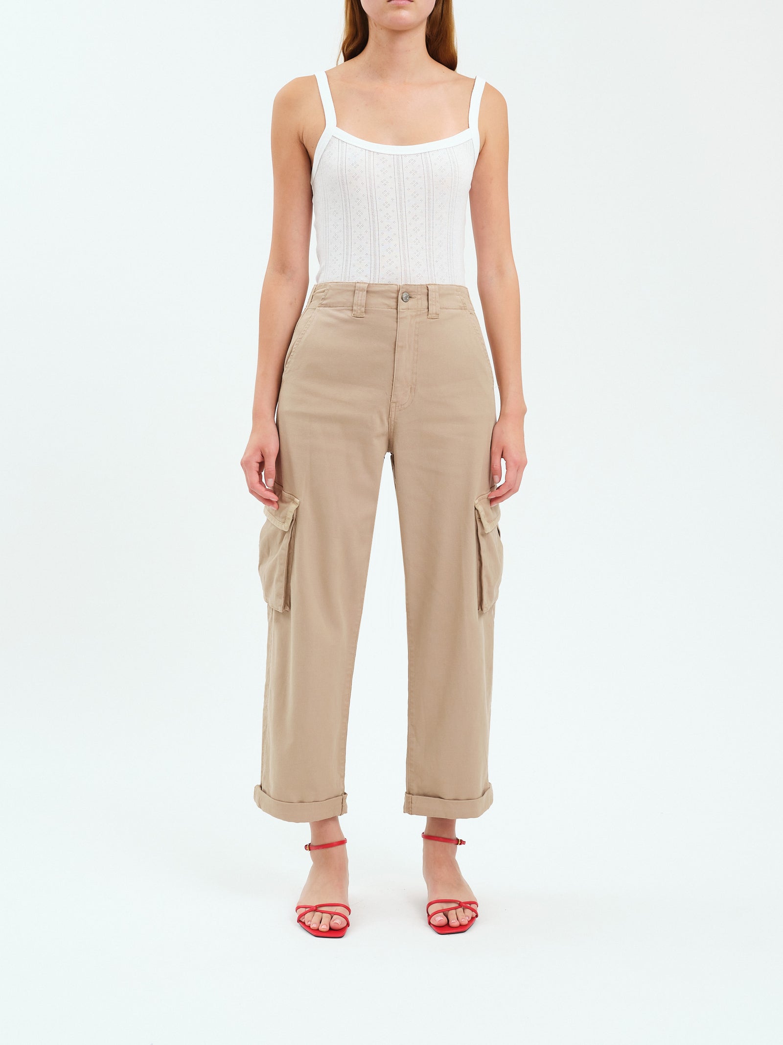 Daze Denim The Squad Curved Leg Cargo Pant in Acorn