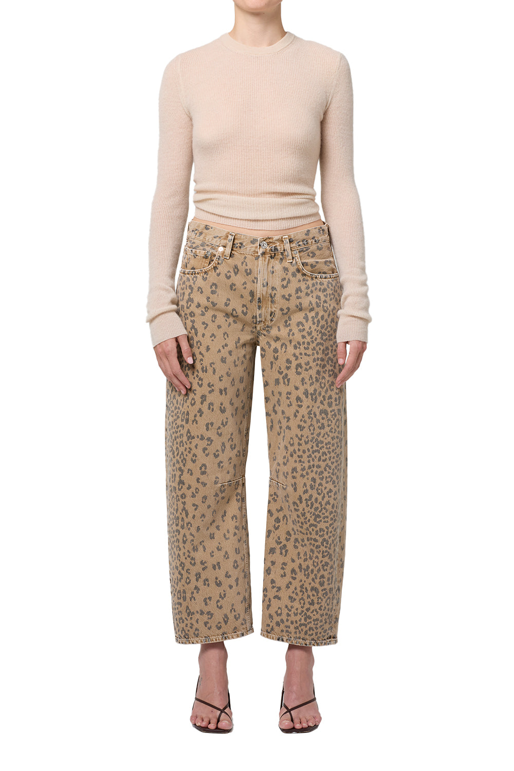 Citizens of Humanity Miro Relaxed Jean in Natural Cheetah