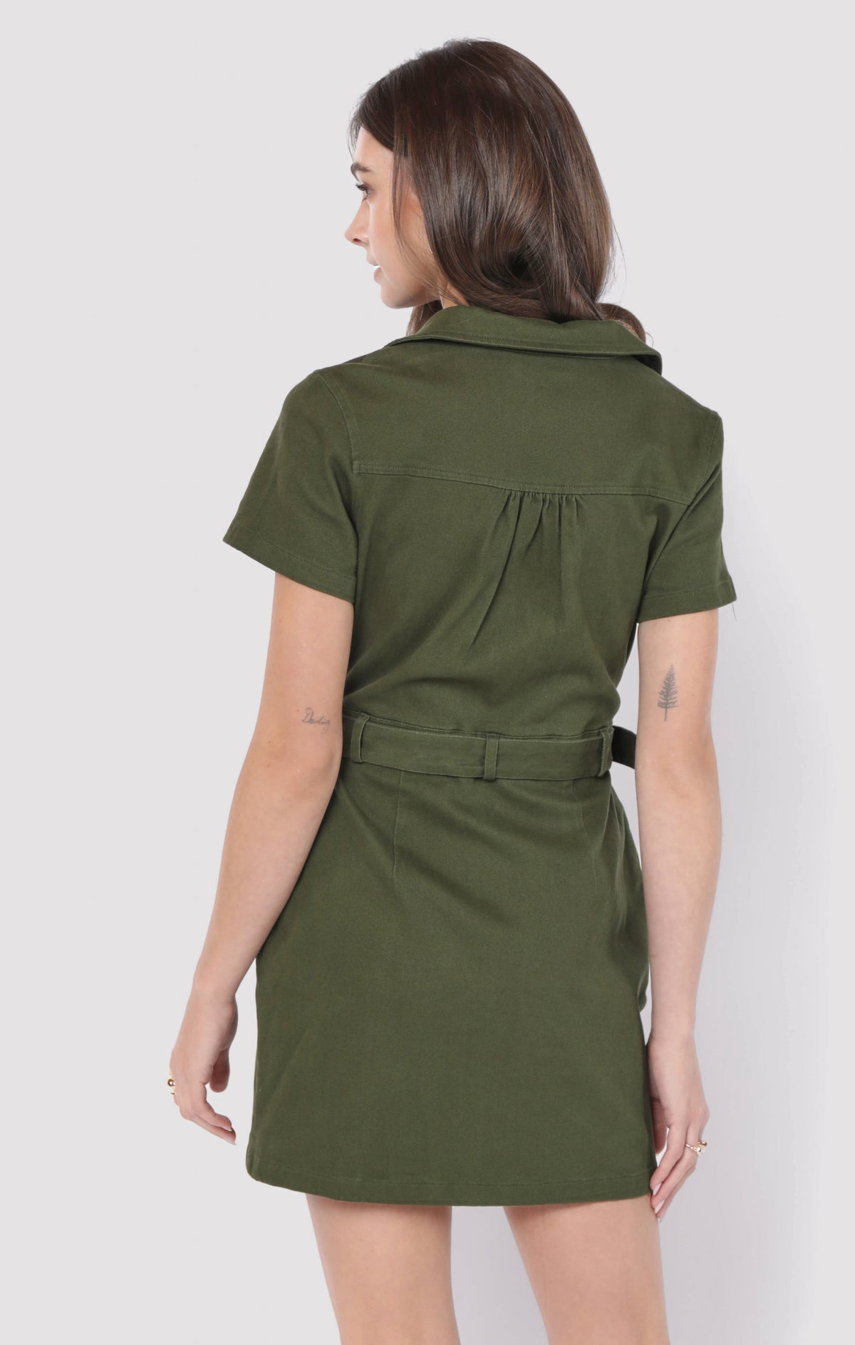 Sadie &amp; Sage Clear Eyes Zip Up Mini Dress w/ Belt