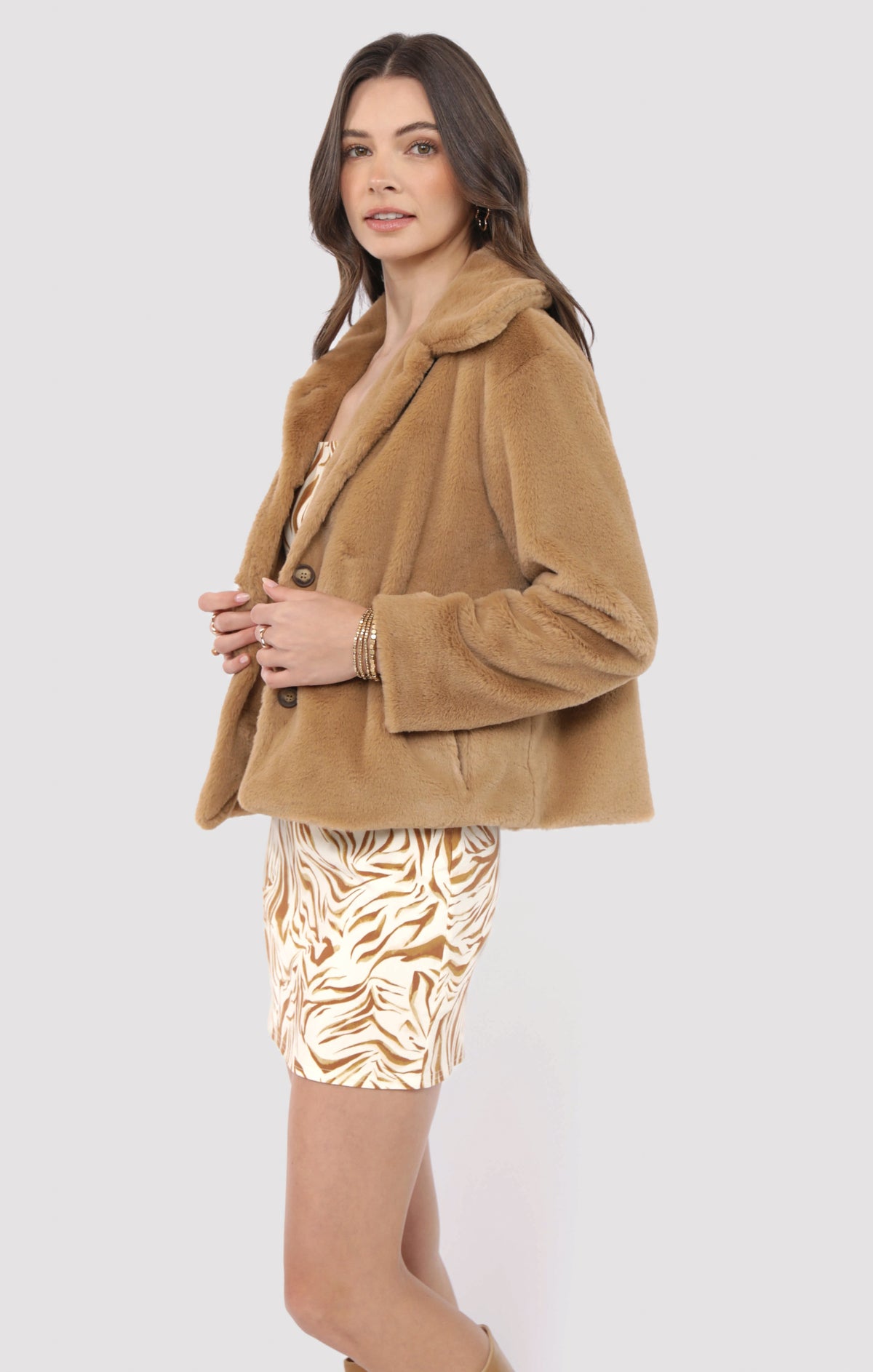 Sadie &amp; Sage Eden Faux Fur Short Coat