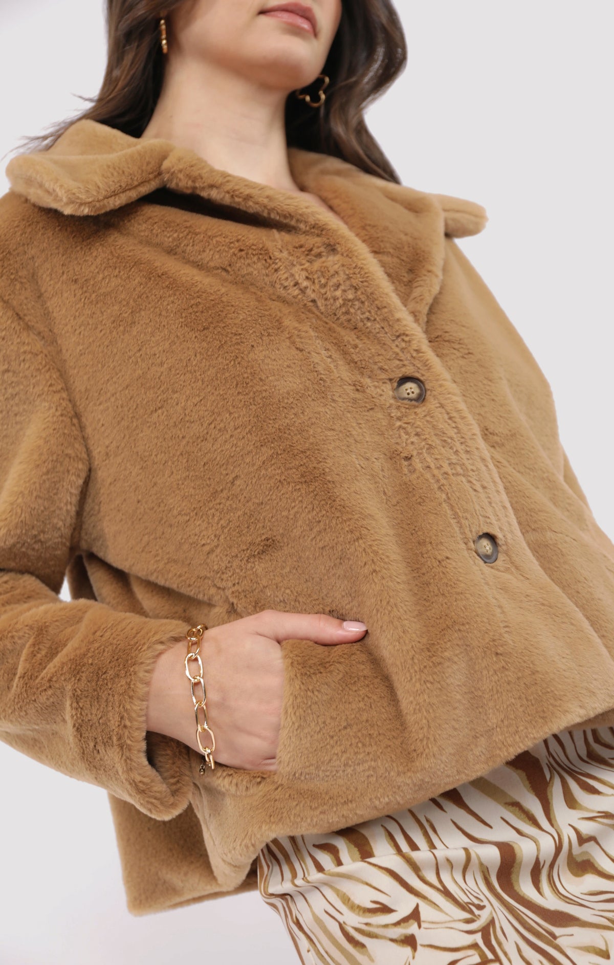 Sadie &amp; Sage Eden Faux Fur Short Coat