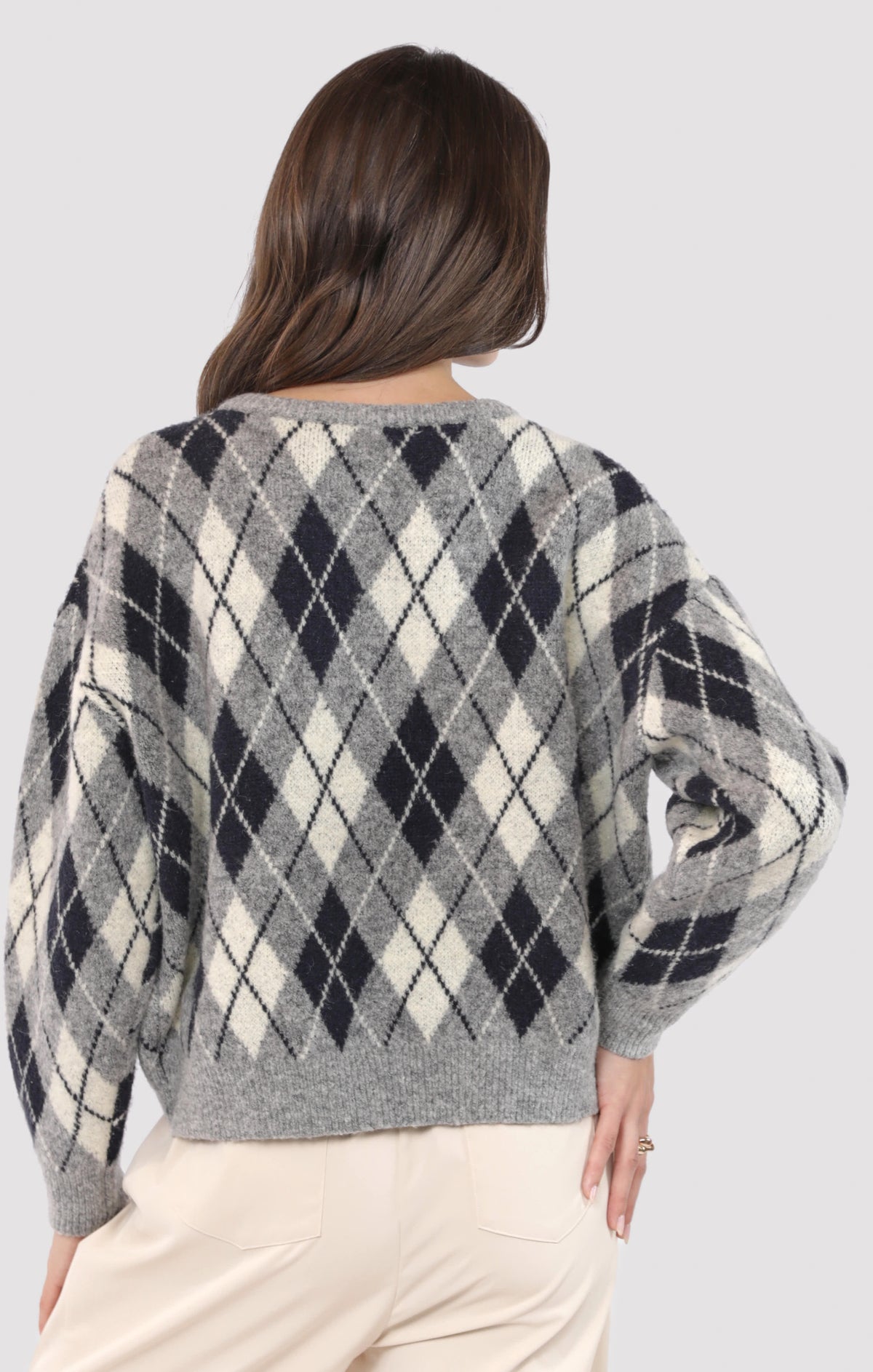 Sadie &amp; Sage BEC Argyle Sweater Cardigan