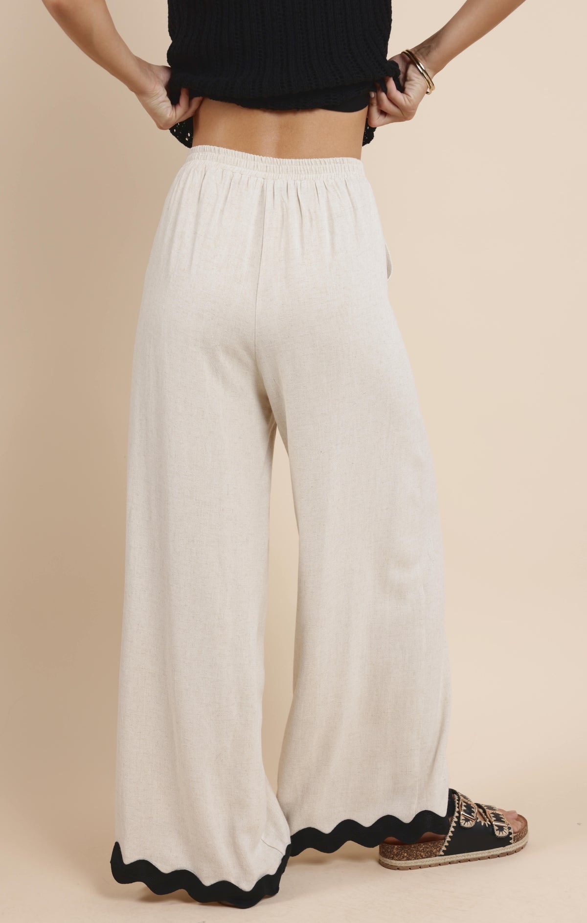 Sadie &amp; Sage Sugarloaf Wavy Trim Elastic Pant