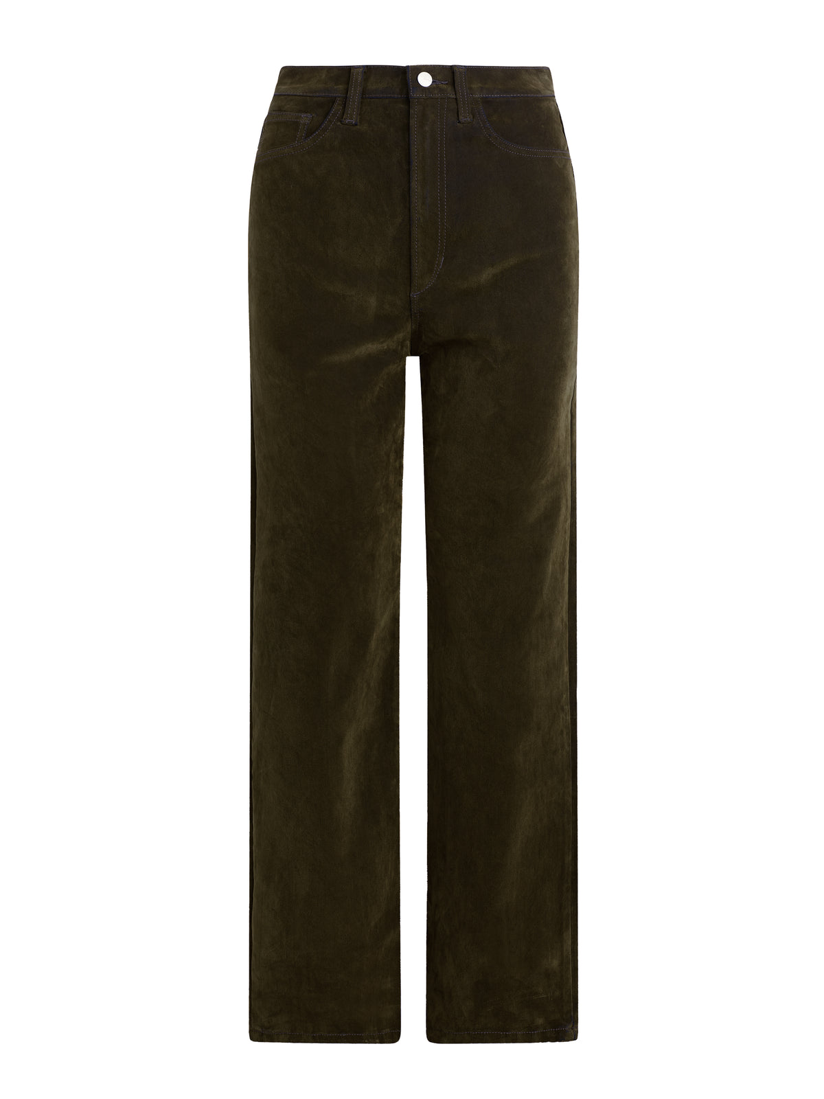 JOE&#39;S JEANS The Margot Straight Flocked in Olive