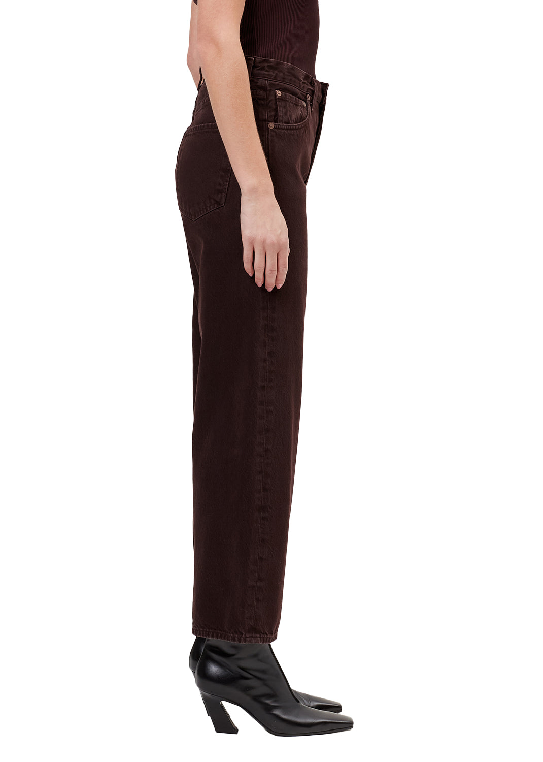 AGOLDE Ren High Rise Wide Leg in Sloe Berry
