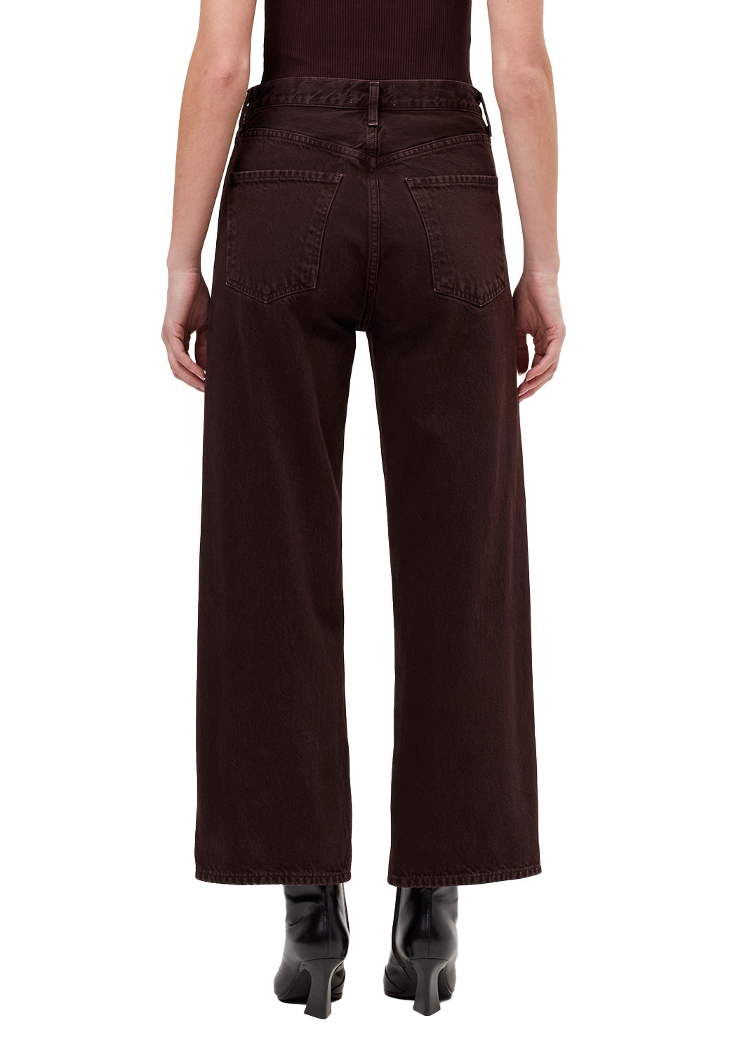 AGOLDE Ren High Rise Wide Leg in Sloe Berry