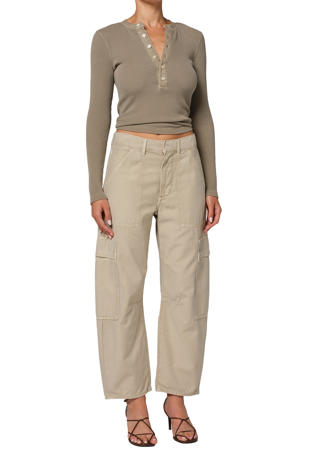 Citizens of Humanity Marcelle Low Slung Cargo in Sateen Burnished Quartz 