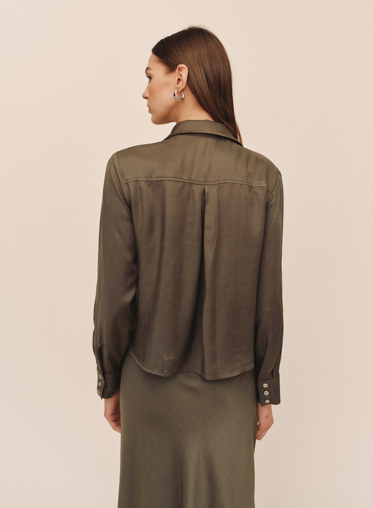 Bella Dahl Utility Crop Button Down