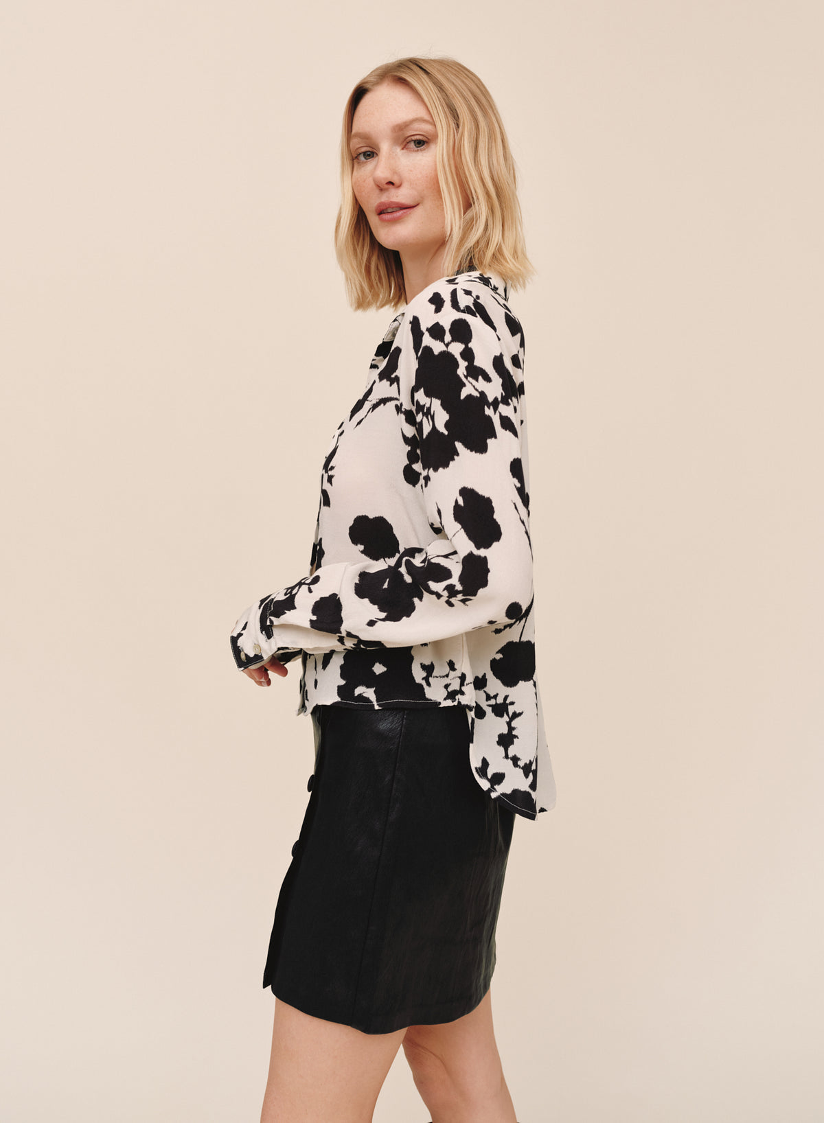 Bella Dahl Long Sleeve Button Up Shirt w/ Wide Cuff