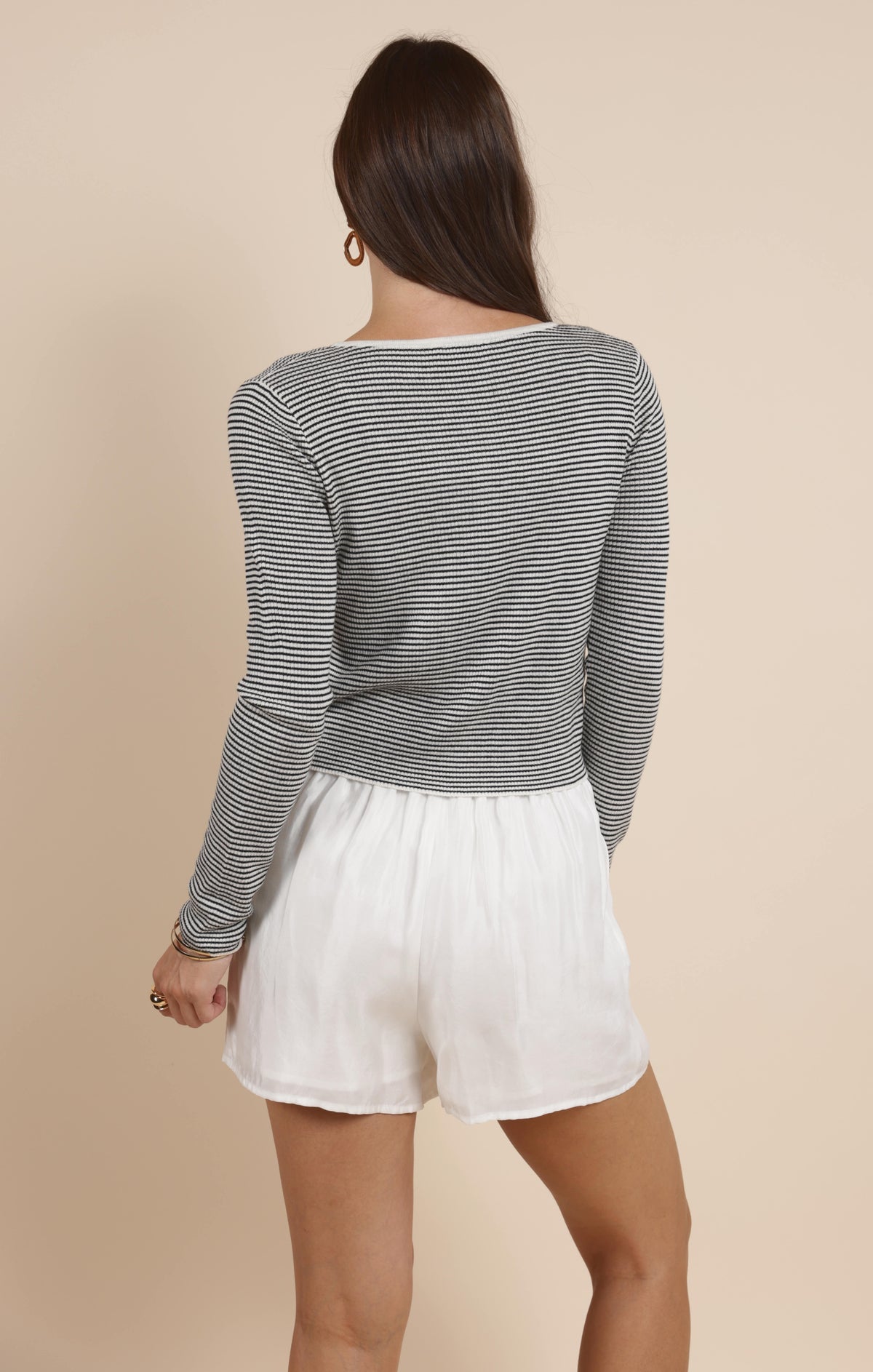 Sadie &amp; Sage Prepster Buttoned Striped Cardigan