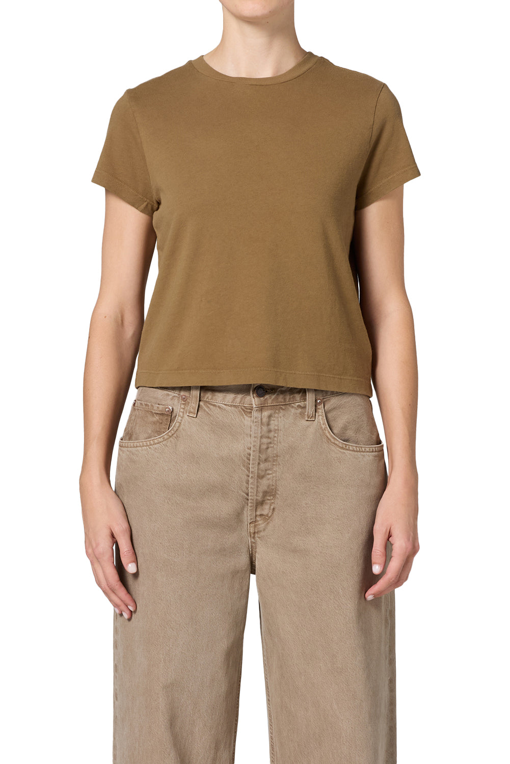 AGOLDE Adine Shrunken Tee Hamoa