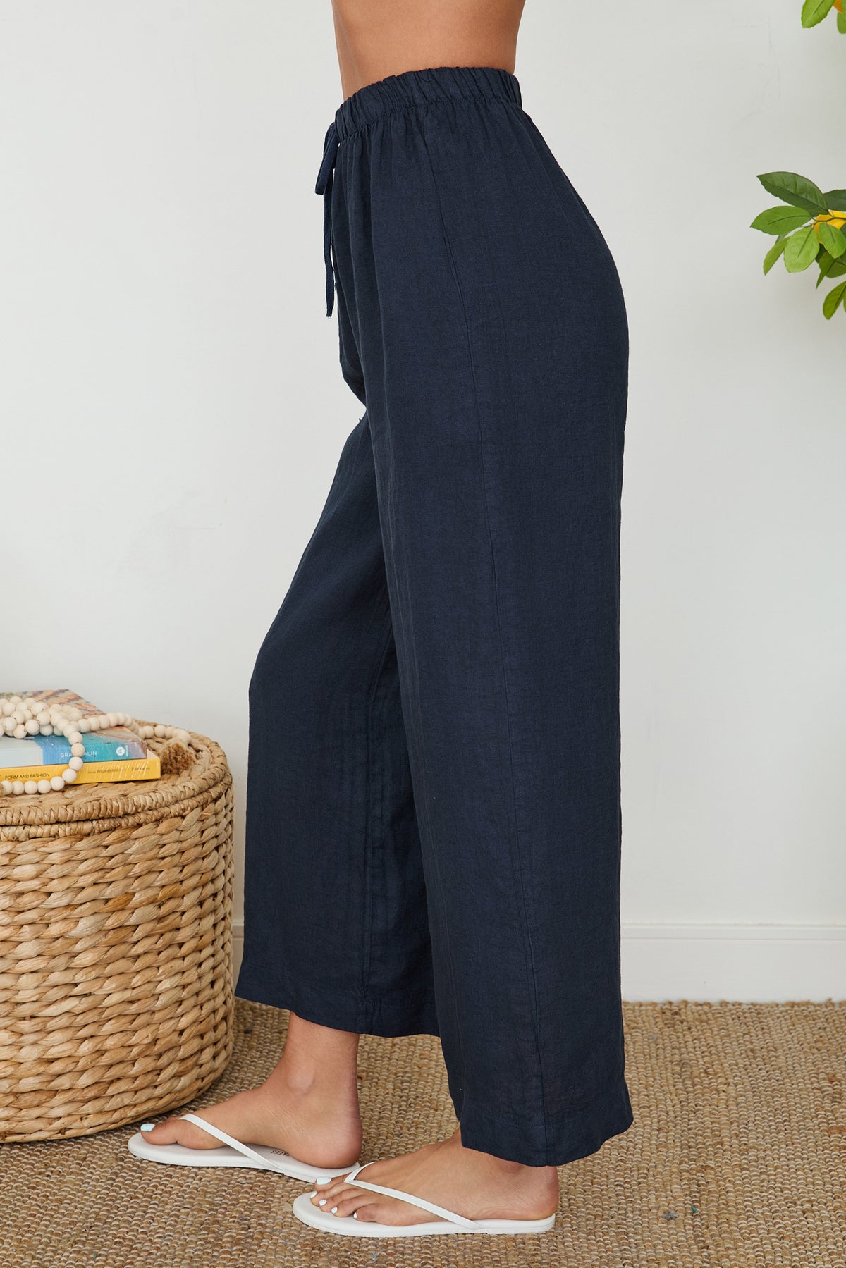 NYLAND Feeney Drawstring Wide Leg Linen Pants