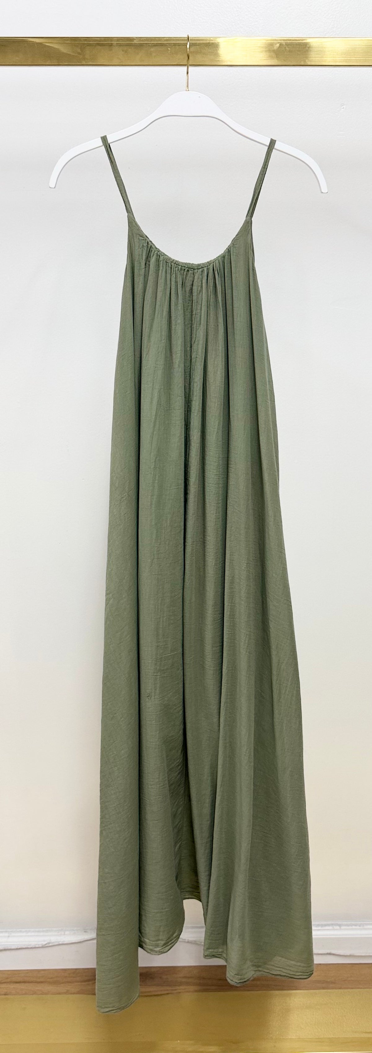NYLAND Jhersi Spaghetti Strap Textured Gauze Maxi Dress