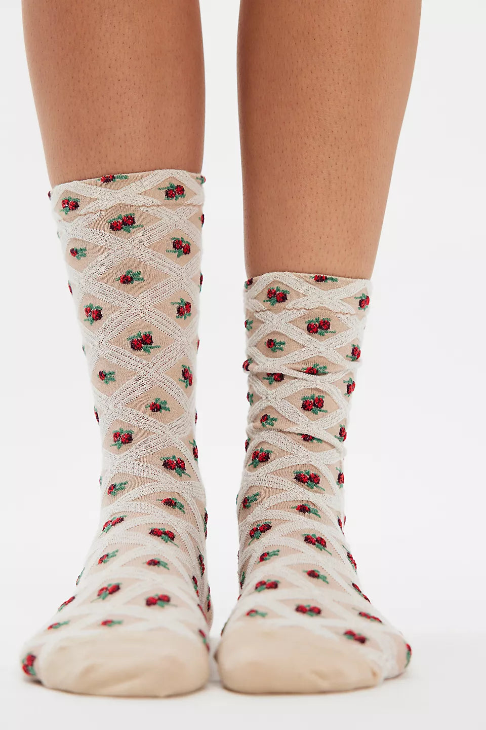 Free People Floral Jacquard Trouser Sock