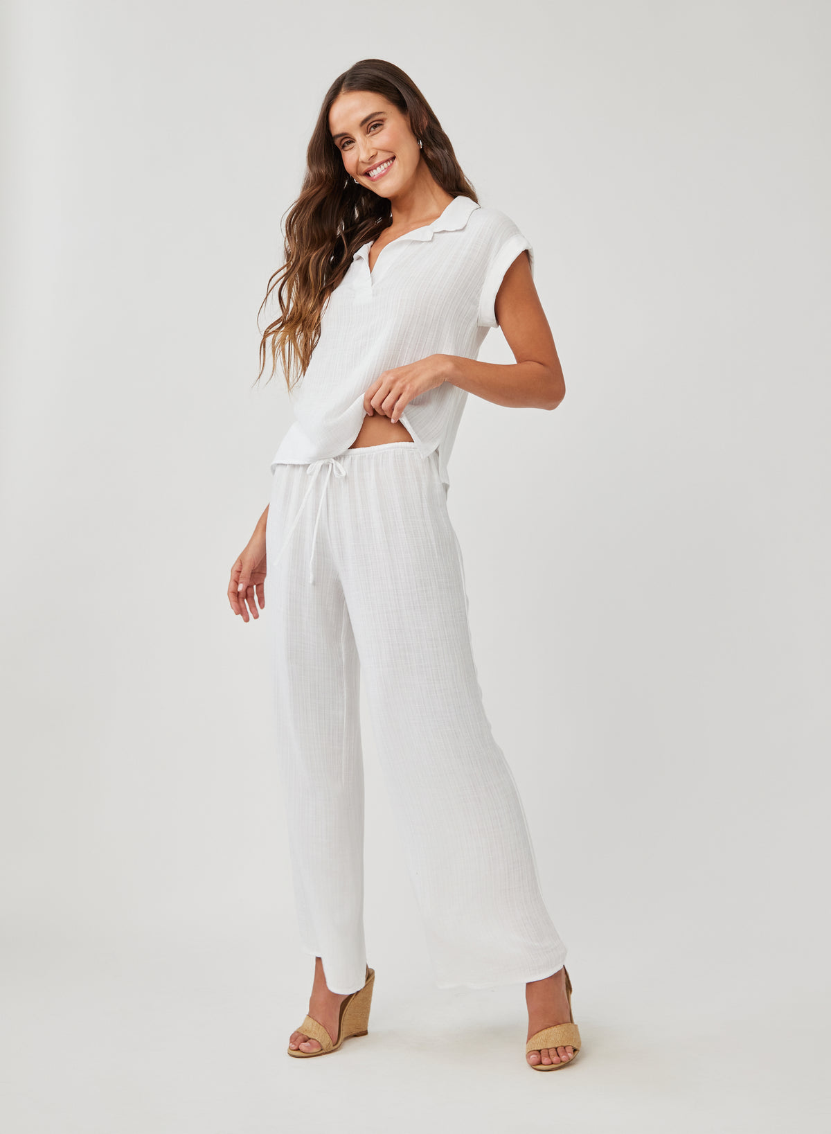 Bella Dahl Wide Leg Pant in Black