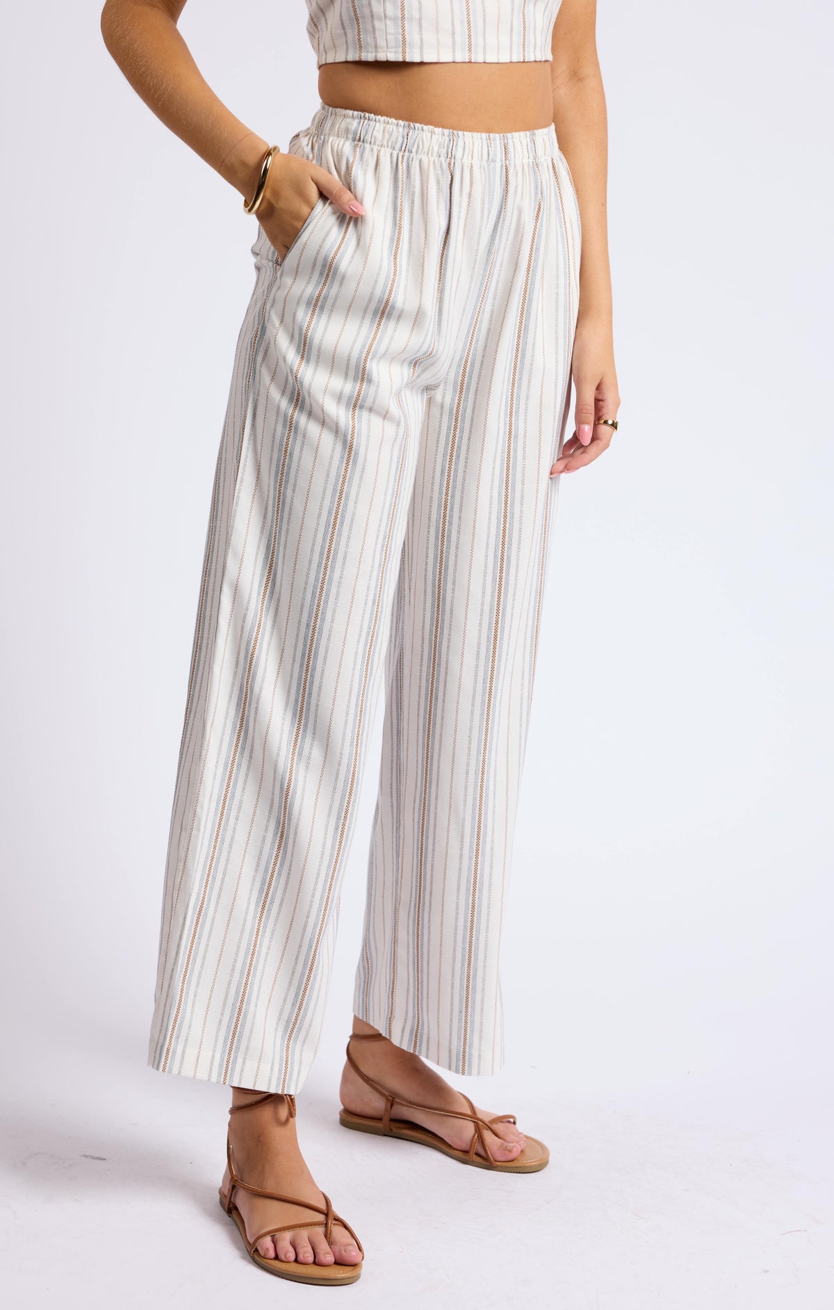 SAGE THE LABEL Nopales Striped Pull On Pant
