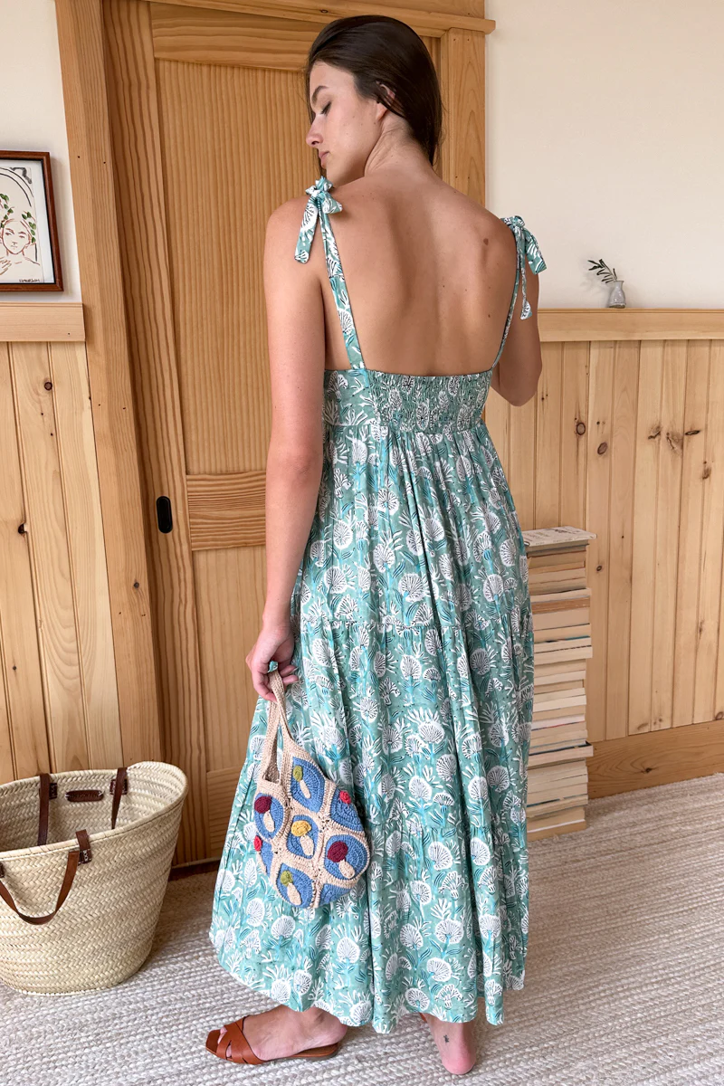 EMERSON FRY Sara Tier Dress in Allium Azure