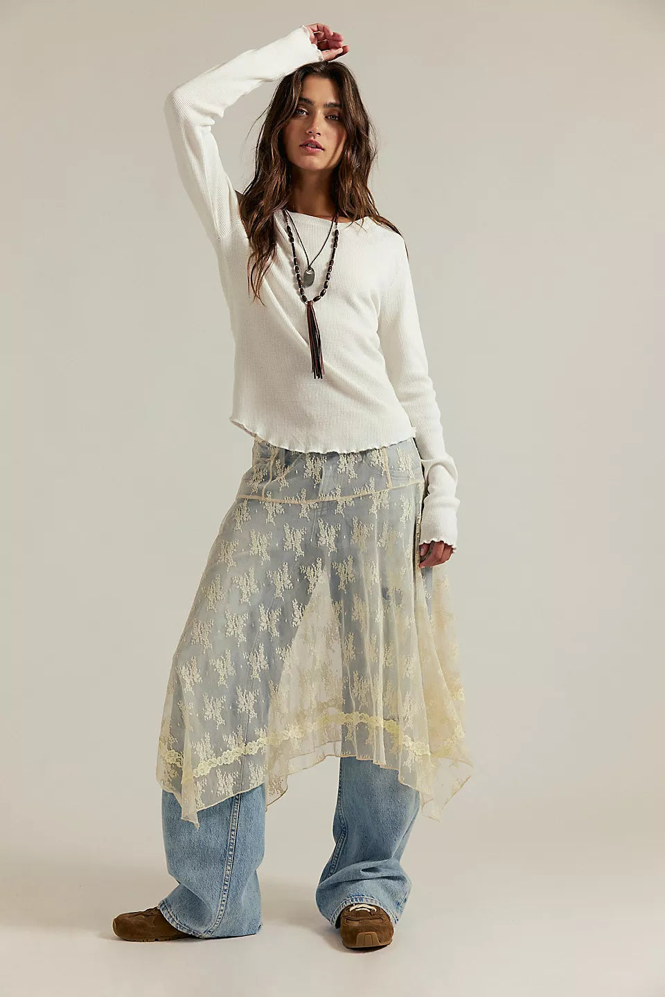 Free People Easy Does It Tee in White
