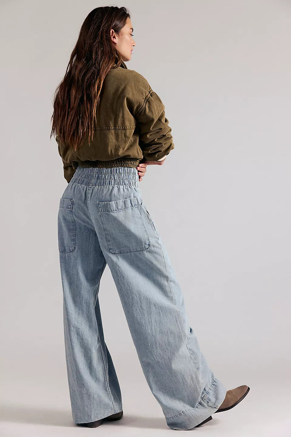 Free People Breezy Denim Pull On in Dusk