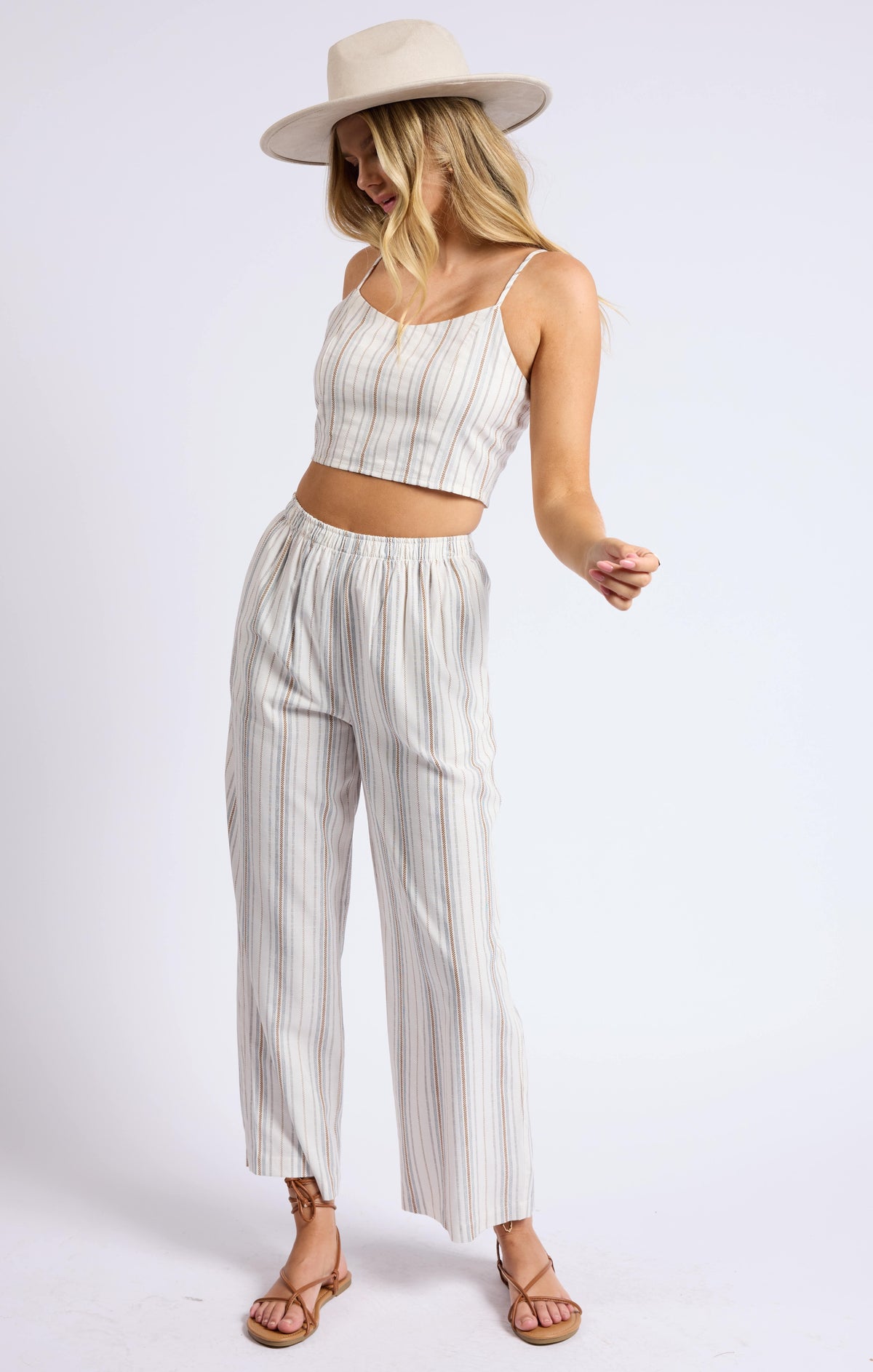 SAGE THE LABEL Nopales Striped Pull On Pant