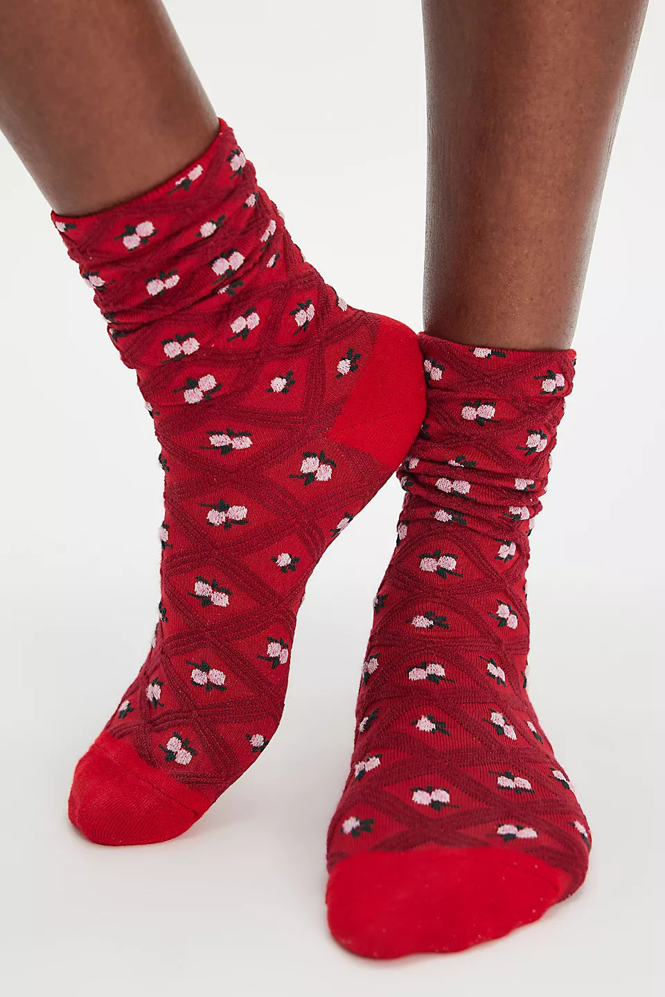 Free People Floral Jacquard Trouser Sock