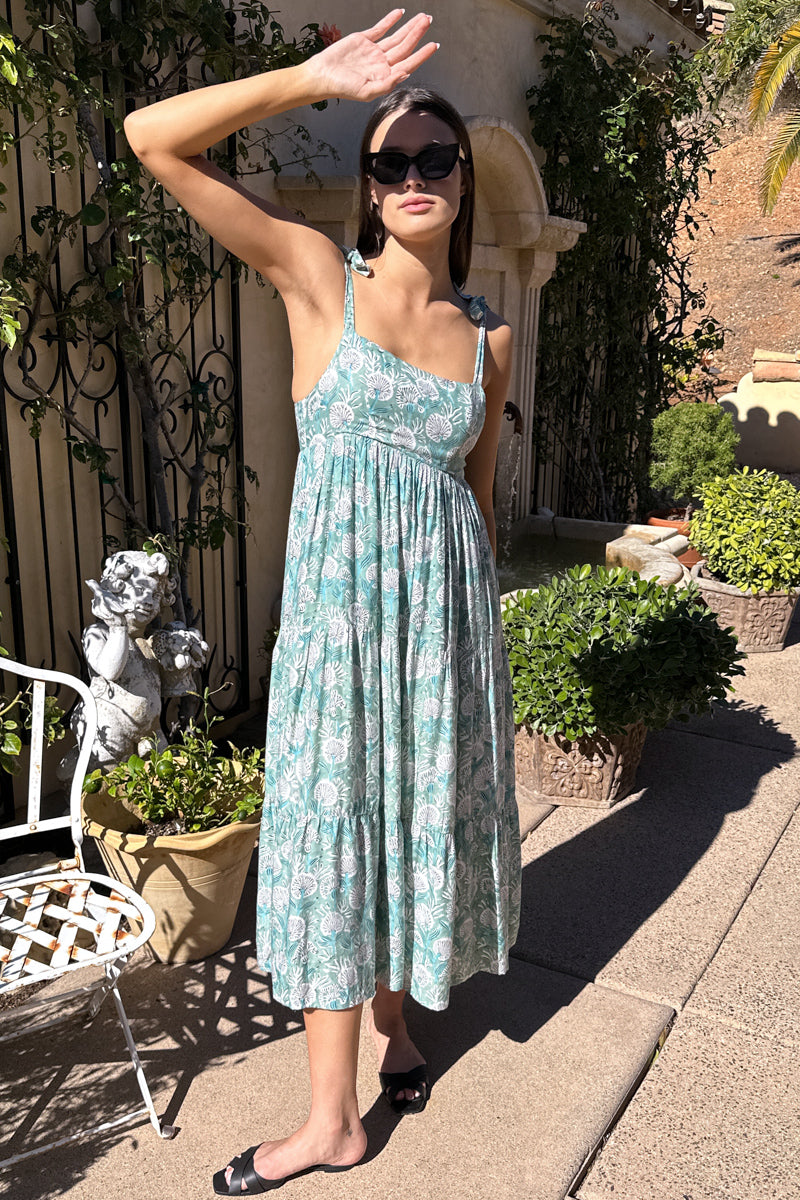 EMERSON FRY Sara Tier Dress in Allium Azure