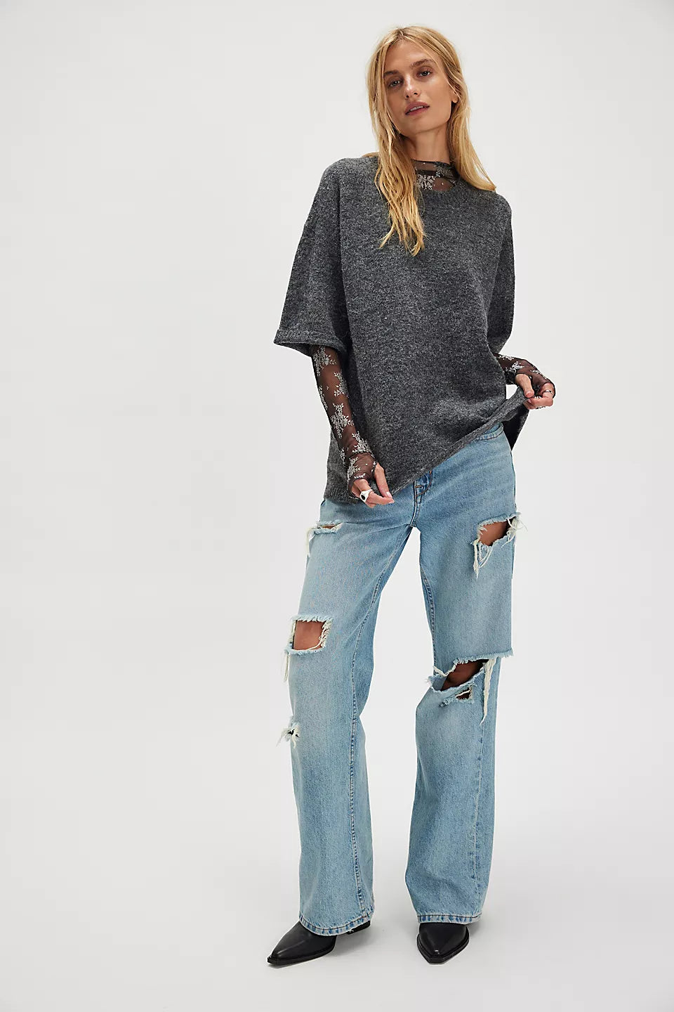 Free People Margo Sweater Tee