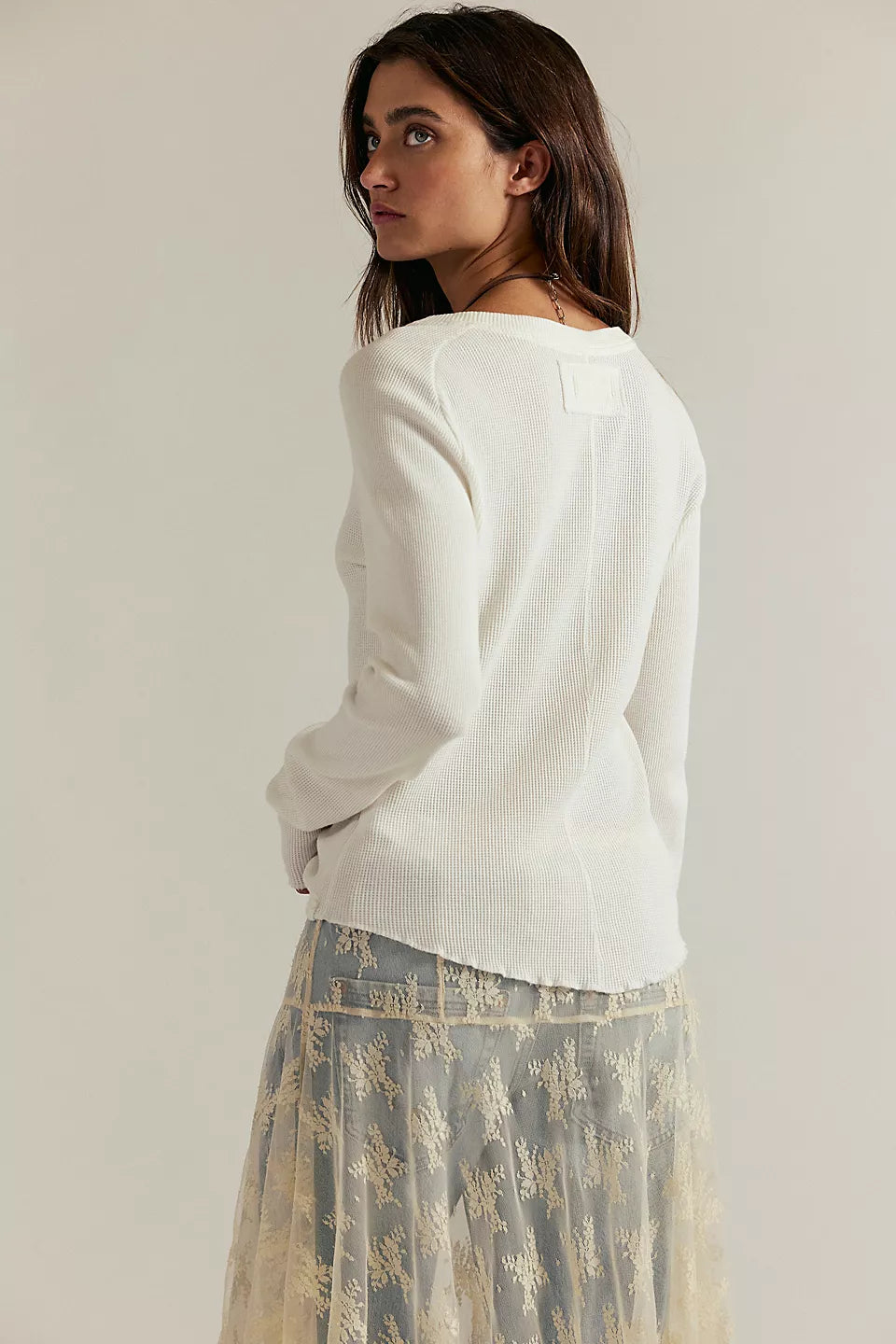 Free People Easy Does It Tee in White